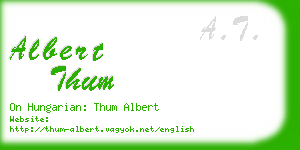 albert thum business card